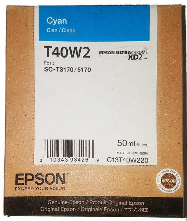 TINTA EPSON T40W220 CYAN ULTRACHROME (T3170)