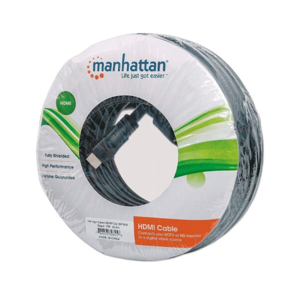 CABLE HDMI-HDMI M/M 22.5M MANHATTAN 308458 4K/30HZ/3D NEGRO