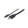 CABLE USB-C/HDMI M/M 1M MANHATTAN 152235 4K/30HZ NEGRO BOLSA