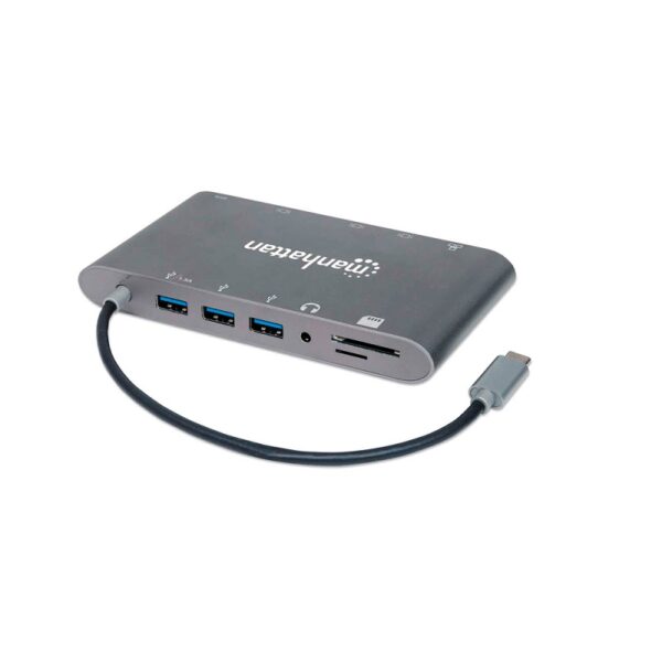 HUB USB-C/7 EN 1 MANHATTAN 152808 4K/60HZ GRIS