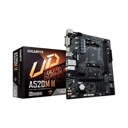 PLACA MADRE GIGABYTE AM4 A520M H S/R/HDMI/DVI/M2/DDR4/USB3.2/MATX