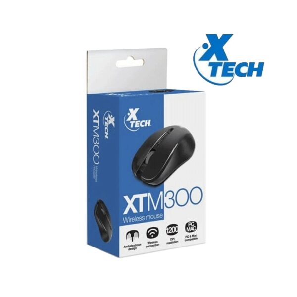 MOUSE XTECH WIR XTM-300 1200DPI/4 BOT/NEGRO
