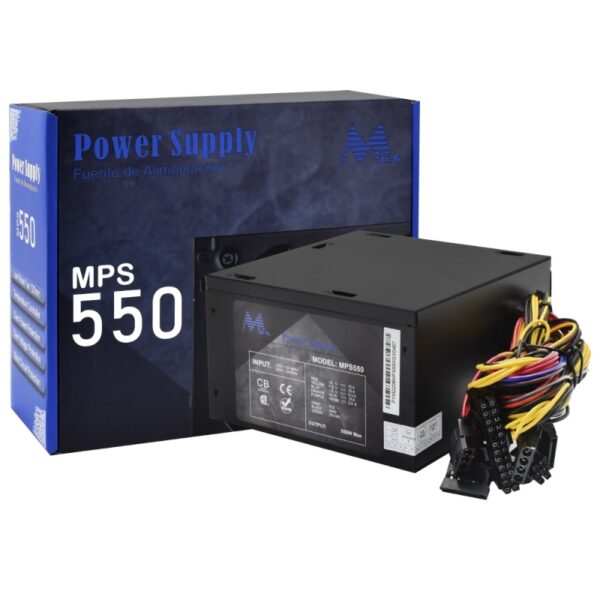 FUENTE MTEK 550 WATS REAL ATX 24/20