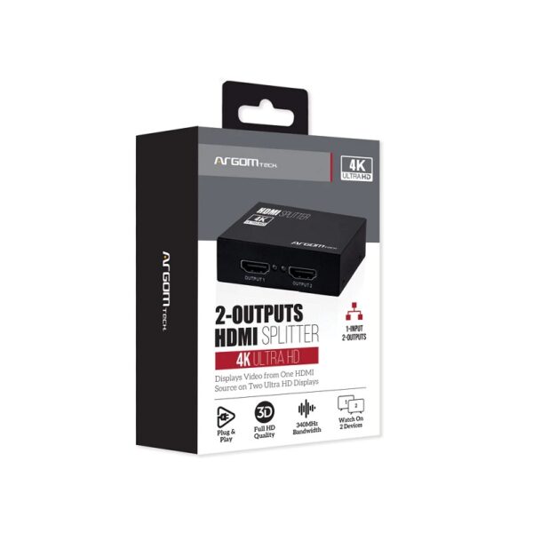 SPLITTER ARGOMTECH ARG-AV-5110 2-OUTPUTS HDMI 4K HD