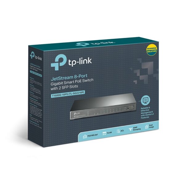 HUB SWITCH TP-LINK 8P T1500G-10PS TL-SG2210P POE