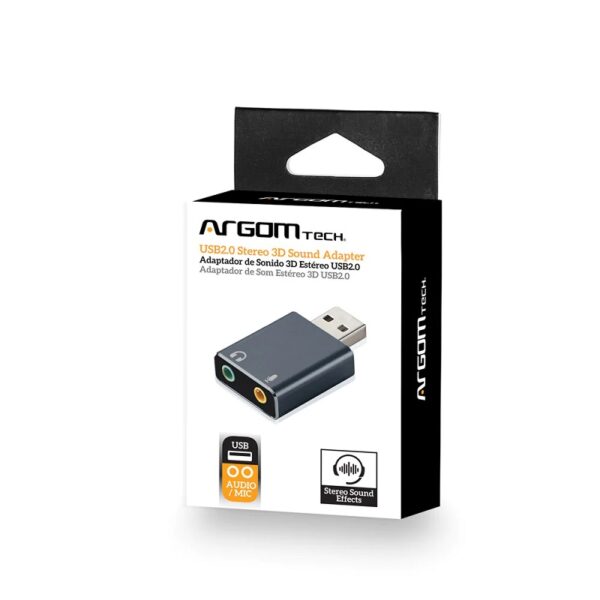 CABLE ADAPTADOR ARGOMTECH ARG-CB-0067 USB A SONIDO ESTEREO 2.0