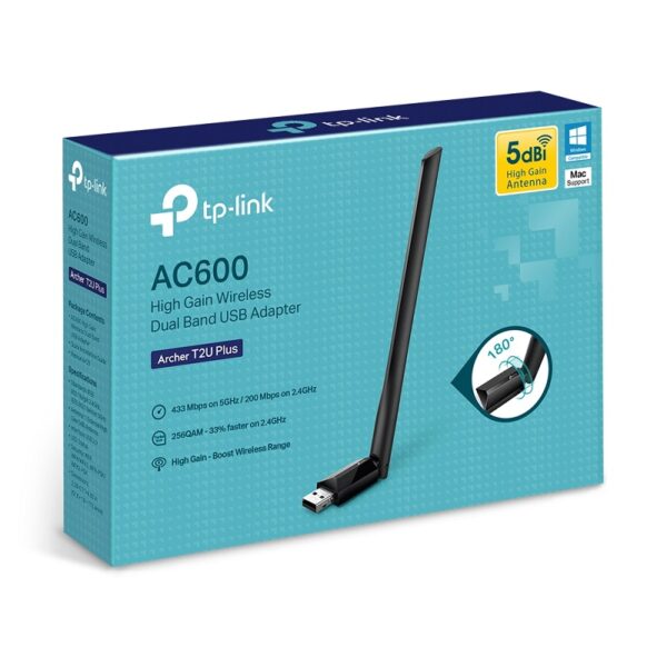 ADAPTADOR TP-LINK W NE USB T2U AC600 PLUS DUAL BAND