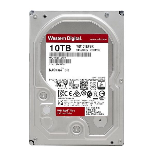 DISCO DURO WESTERN DIGITAL 10 TB RED PLUS WD101EFBX NAS SATA 3