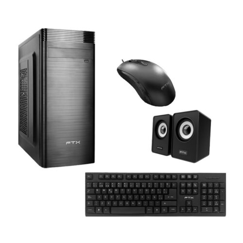 GABINETE KIT FTX FTX3133 500W+ MOUSE+ TECLADO ESPAÑOL+ PARLANTE