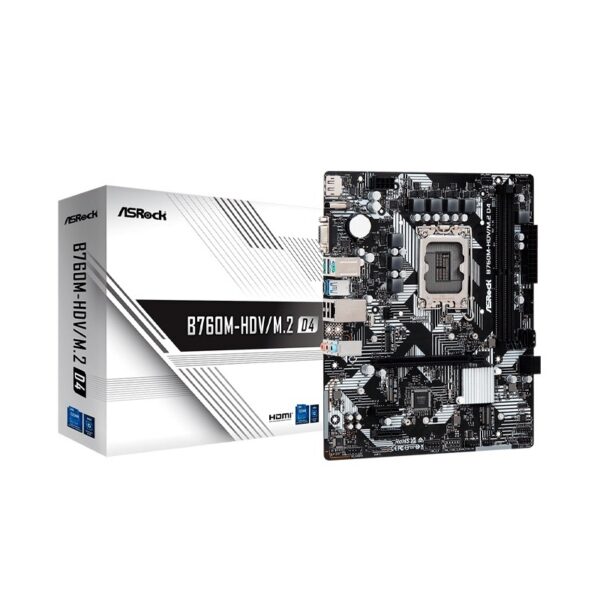 PLACA MADRE ASROCK 1700 B760M-HDV/M.2 D4 V/S/R/HDMI/DP/2M2/USB3.2/MATX