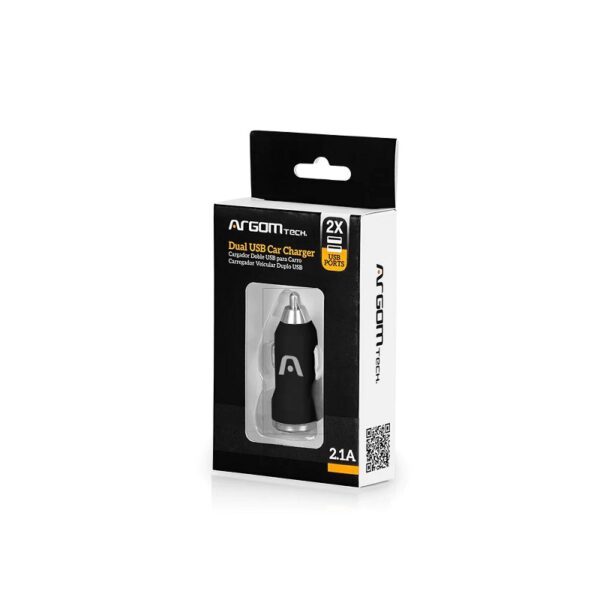 CARGADOR PARA AUTO ARGOMTECH ARG-AC-0102BK USB
