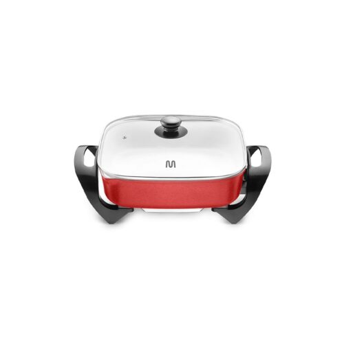 OLLA ELECTRICA CUADRADA MULTI 4L CE112USA CERAMICO ROJO