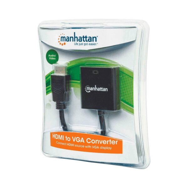 ADAPTADOR MANHATTAN HDMI-VGA 151436 FHD BLISTER NEGRO