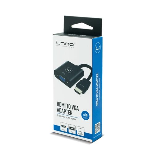 ADAPTADOR UNNO AD4202BK HDMI A VGA
