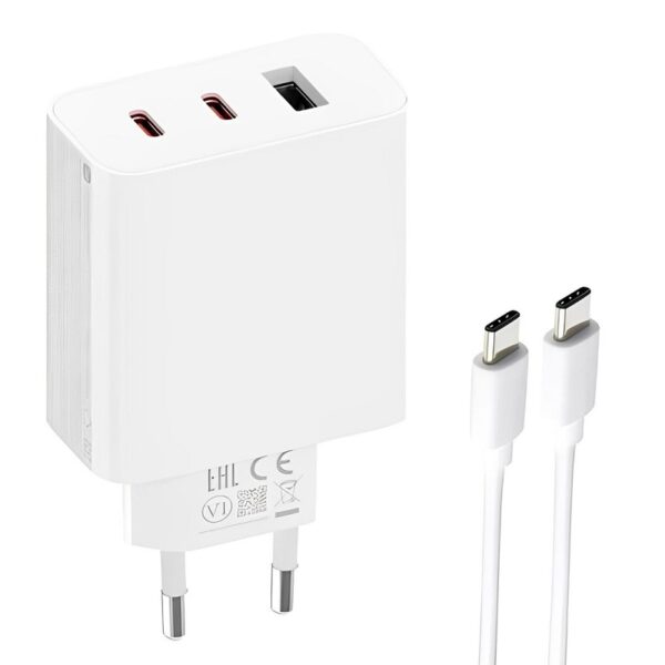 CARGADOR XIAOMI PARA PARED 67W GAN BHR7493EU USB-A/USB-C CON CABLE