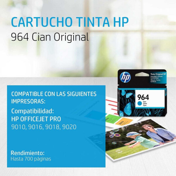 TINTA HP 3JA50AL 964 CYAN (9010-9020)
