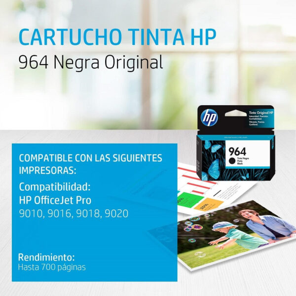TINTA HP 3JA53AL 964 NEGRO (9010-9020)