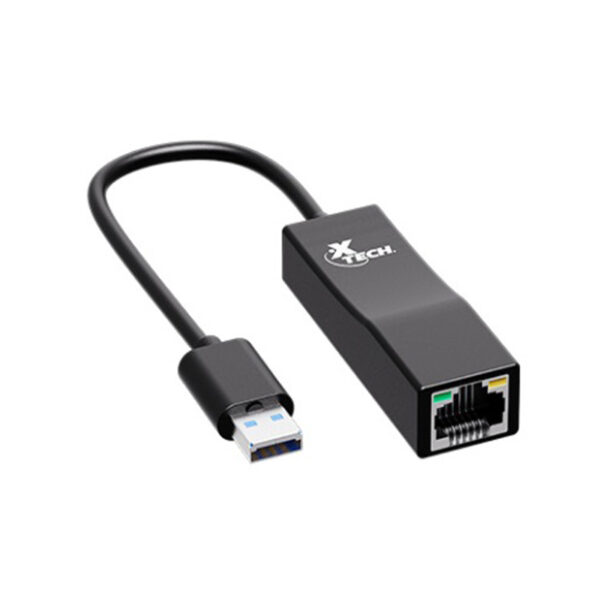 ADAPTADOR XTECH USB 3.0(M)- RJ-45(H) XTC-376 5GBPS NEGRO