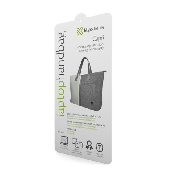 BOLSO KLIP XTREME 15.6" KLB-461GR CAPRI GRIS