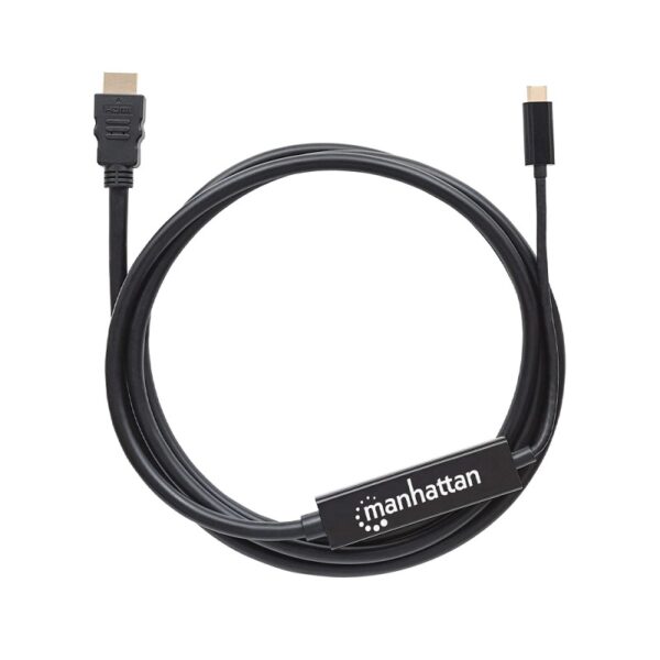 CABLE USB-C/HDMI M/M 1M MANHATTAN 152235 4K/30HZ NEGRO BOLSA