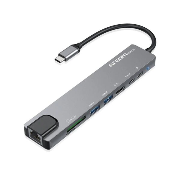 ADAPTADOR ARGOMTECH ARG-UB-0093 8 EN 1 TIPO C 2 PUERTOS