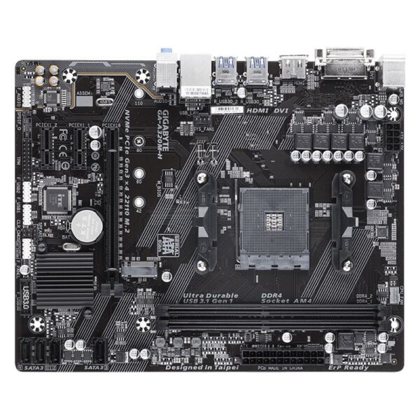 PLACA MADRE GIGABYTE AM4 A320M-H DVI/HDMI/M.2/USB3.1/LAN/SO