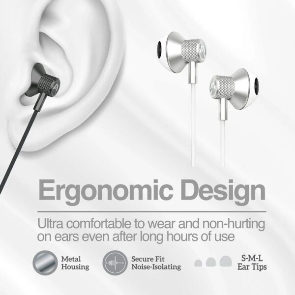 AURICULAR ARGOMTECH ARG-HS-2032WT TIPO-C MIC BLANCO/PLATEADO