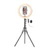 SPOTLIGHT ARO ARGOMTECH CON TRÍPODE Y SOPORTE PARA CELULAR ARG-LP-9320BK BT