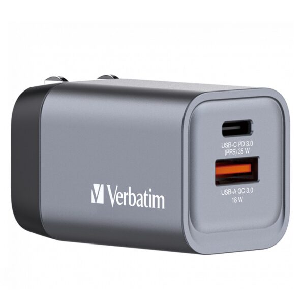 CARGADOR DE PARED VERBATIM GAN DE 35W