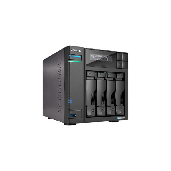 NAS ASUSTOR AS6704T QC 2.0/4BAY/4GB/4 M.2/2-GBLAN/HDMI/2USB3.2