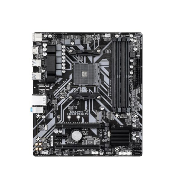 PLACA MADRE GIGABYTE AM4 B450M DS3H V3 S/R/HDMI/M2/USB3.2/DDR4/MATX
