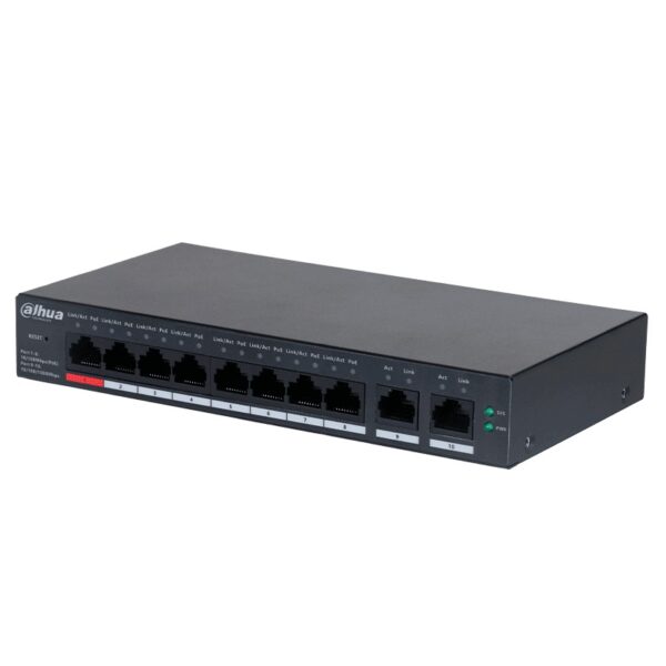 SWITCH DAHUA DH-CS4010-8ET-110 10PTOS/8PTOS PoE