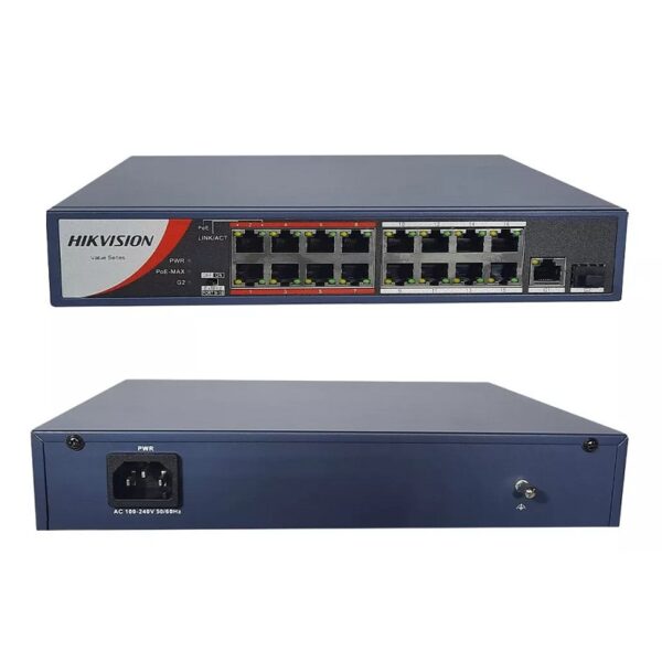 SWITCH HIKVISION DS-3E0318P-E/M(B) 16 PUERTOS