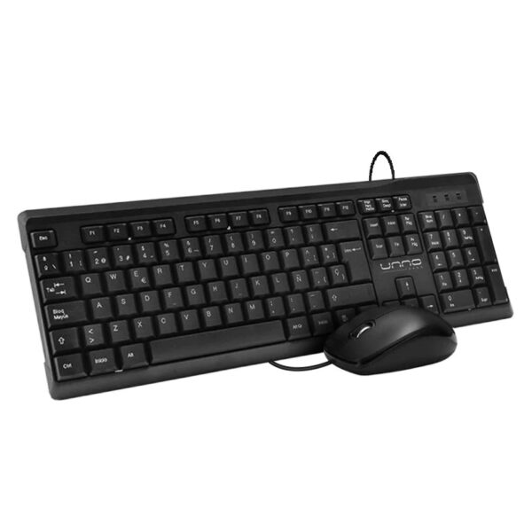 TECLADO+MOUSE UNNO KB6721BK KLASS USB/ESP