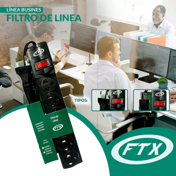 FILTRO DE LINEA FTX1077 6 TOMAS NEMA USA