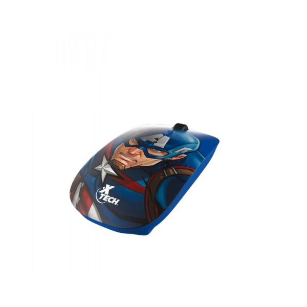 MOUSE XTECH WIR XTM-M340CA CAPITAN AMERICA 1600DPI/4 BOT/AZUL