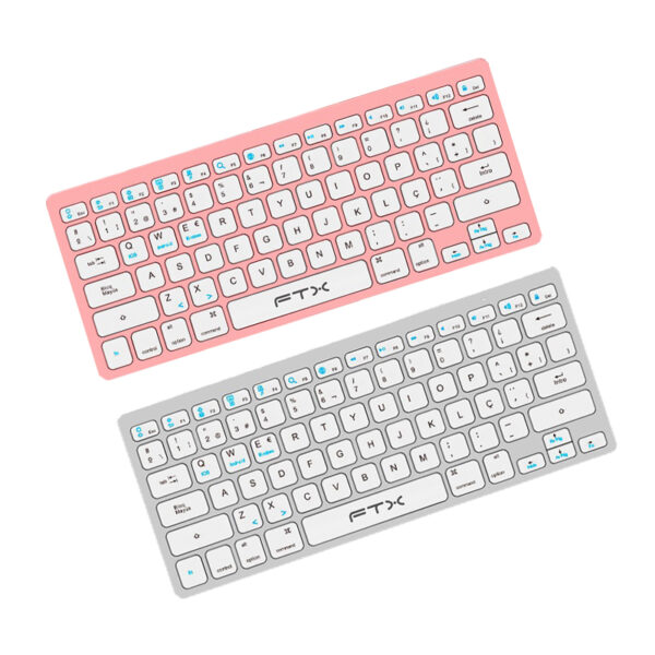 TECLADO BT FTXB1000 ULTRA SLIM POR/PLATA