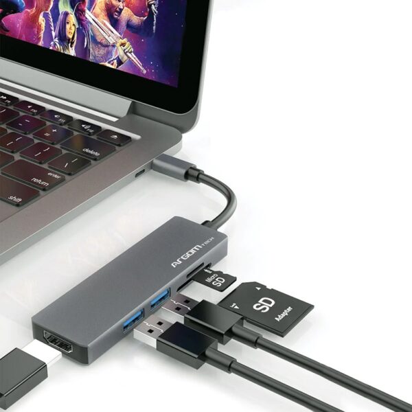 ADAPTADOR ARGOMTECH ARG-UB-0183 5 EN 1 TIPO C