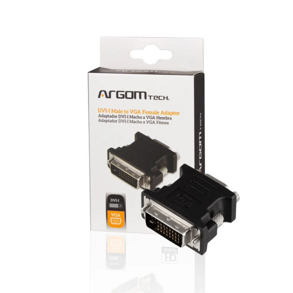 ADAPTADOR ARGOMTECH DVI-I MACHO A VGA HEMBRA 29P ARG-CB-1321