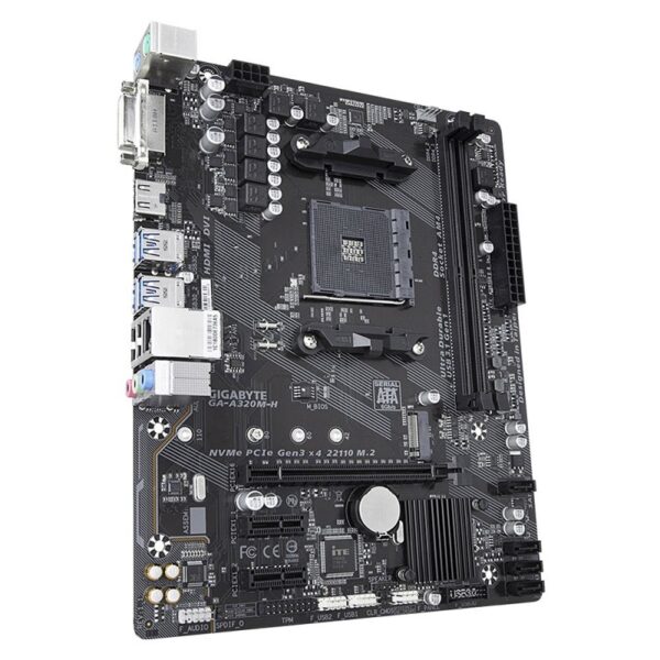 PLACA MADRE GIGABYTE AM4 A320M-H DVI/HDMI/M.2/USB3.1/LAN/SO