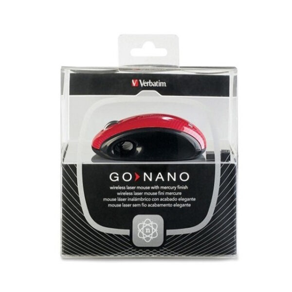 MOUSE VERBATIM INALAMBRICO 97263 MERCURY RED/BLK