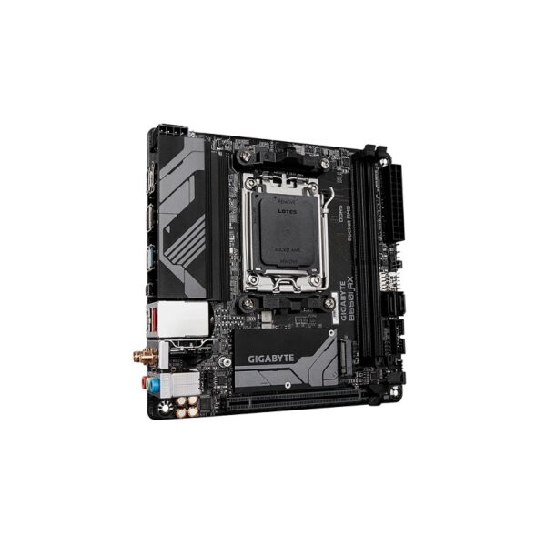 PLACA MADRE GIGABYTE AM5 B650I AX DDR5 S/R/HDMI/DP/M2/WIFI/USB3.2/MI-ITX