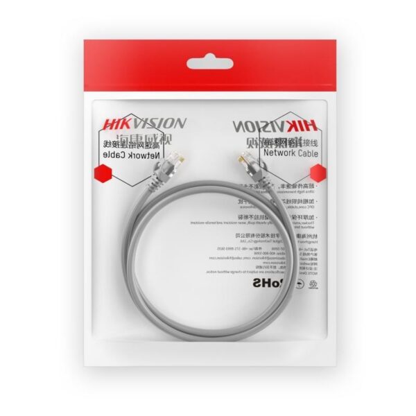 PATCH CORD UTP CAT6 RJ45 HIKVISION DS-1NP6UEC0 2 MTS GRIS 24AWG