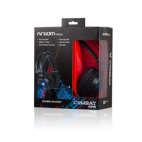 AURICULAR GAMER ARGOMTECH ARG-HS-2846BK HS46 NEGRO/AZUL