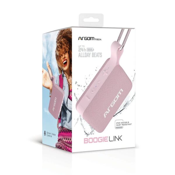 PARLANTE ARGOMTECH ARG-SP-3110PK BOOGIELINK ROSA/RES AGUA