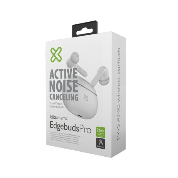AURICULAR KLIP XTREME EARPHONE EDGEBUDSPRO KTE-750WH BT/TOUCH/IPX3/BLANCO
