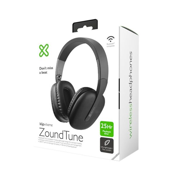 AURICULAR KLIP XTREME HEADSET ZOUNDTUNE KWH-010BK MIC/BT/1 JACK/3.5MM/NEGRO