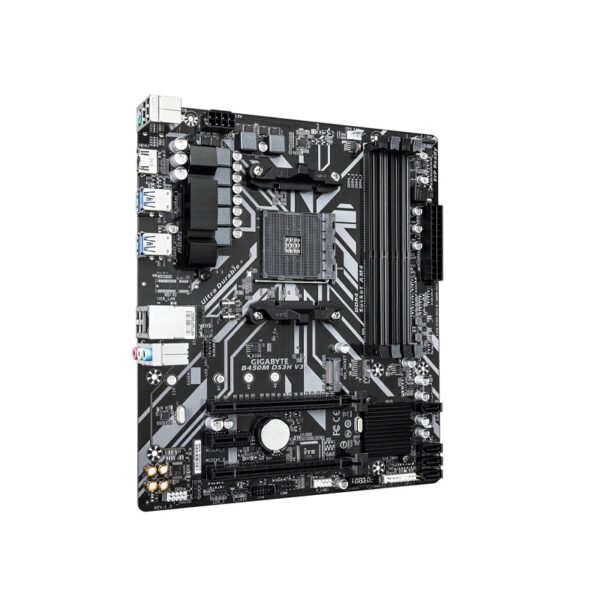 PLACA MADRE GIGABYTE AM4 B450M DS3H V3 S/R/HDMI/M2/USB3.2/DDR4/MATX