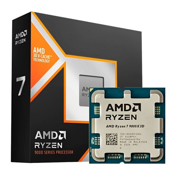 PROCESADOR AMD AM5 RYZEN 7 9800X3D 4.7GHZ/104MB S/COOLER 100-100001084WOF