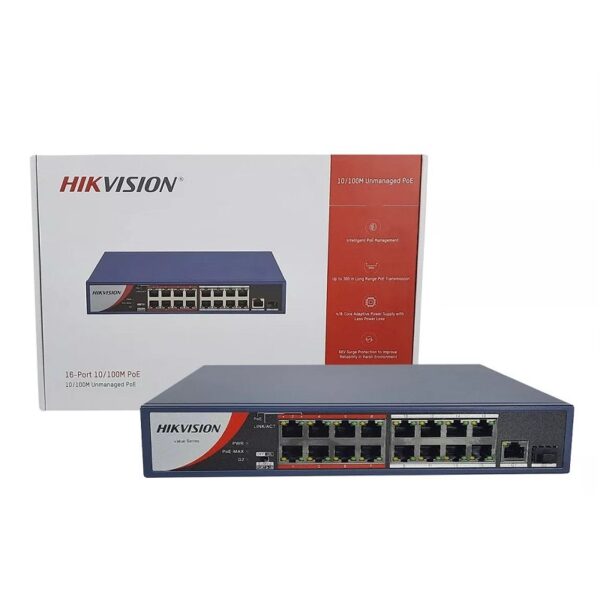 SWITCH HIKVISION DS-3E0318P-E/M(B) 16 PUERTOS